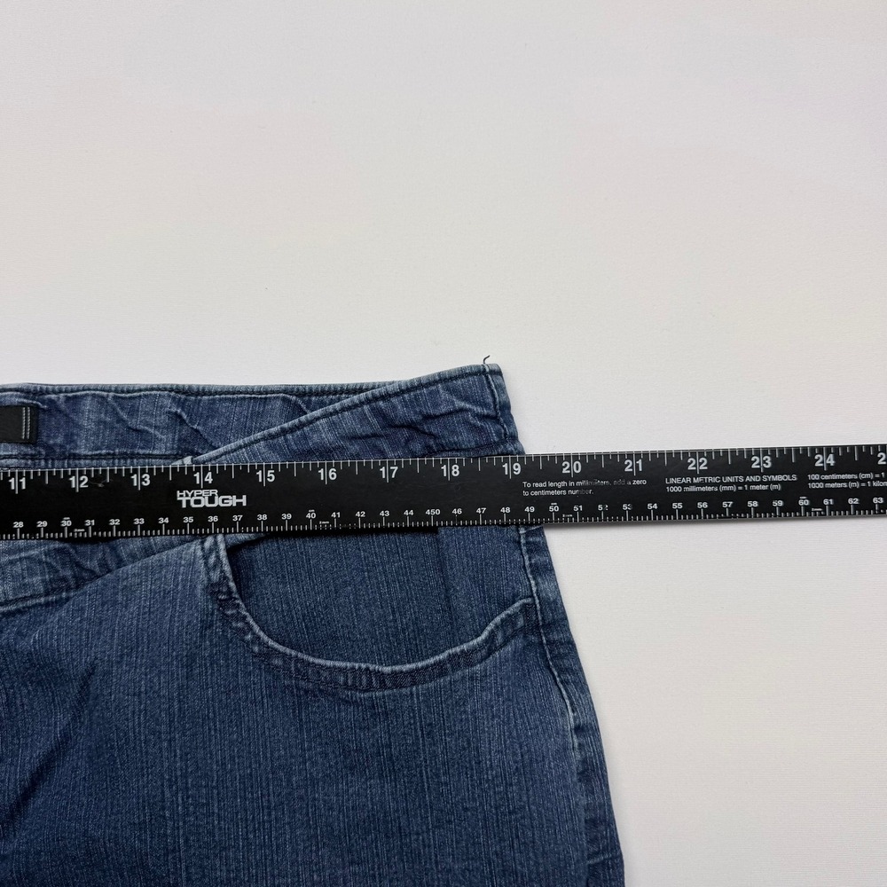 Riders by Lee Womens Blue Cuffed Capri Jeans Medium Wash Stretch 16W - Picture 5 of 9